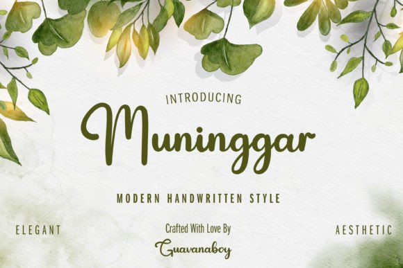 Muninggar: The Handwritten Font That Brings Your Creative Products to Life