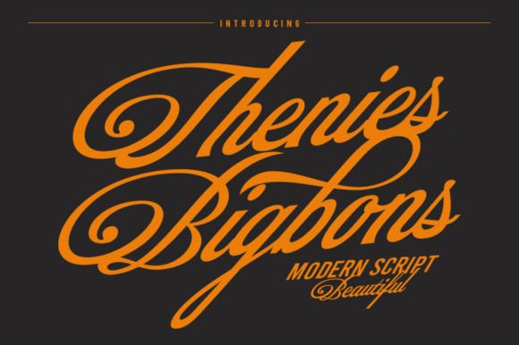 Thenies Bigbons: A Script Font for a Polished Brand Identity